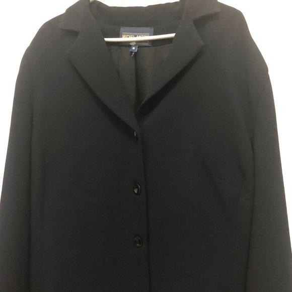 Michel Antoni Navy Button-Up Blazer/Light Coat - Picture 4 of 7
